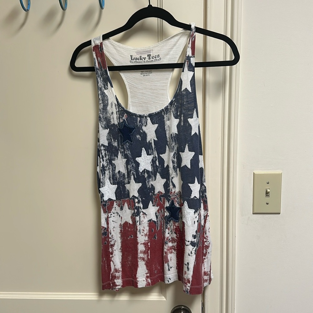 American Flag Tank w/ vintage feel